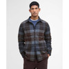Midnight Oak Tartan Barbour Mens Chapter Tailored Check Overshirt On Model