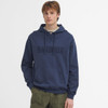 Nevy Barbour Mens Howe Relaxed Hoodie On Model