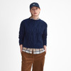 Navy Barbour Womens Elisha Knitted Jumper On Model