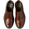 Seared Mahogany Calf Leather Loake Edward Brogue Shoe Above Shot