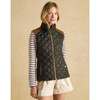 Khaki Green Joules Womens Braemar Luxe Gilet On Model