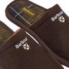 Brown Barbour Mens Everitt Mule Slipper Close Up