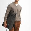Olive/Black Barbour Field Wax Fold Over Top Backpack On Model