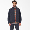Navy Barbour Mens Hybrid Fleece Jacket On Model