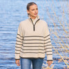 Soft White Schoffel Womens Sandsend 1/4 Zip Jumper lifestyle