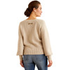 Oatmeal Heather Ariat Womens Malvern Sweater Back