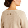 Oatmeal Heather Ariat Womens Malvern Sweater Back Detail