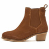 Tan Suede Chatham Womens Barbury Heeled Chelsea Boots Side View