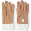 Camel Cream Holland Cooper Cheslea Logo Knitted Gloves