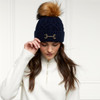 Holland Cooper Womens Horsebit Bobble Hat On Model