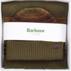 Army Green Barbour Mens Branton Beanie and Scarf Gift Set Boxed
