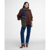 Classic Barbour Womens Rosefield Tartan Scarf On Model Classic Barbour Womens Rosefield Tartan Scarf On Model
