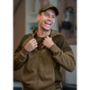 Dark Olive Seeland Mens Cross Zip Hoodie Lifestyle