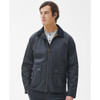 Navy Barbour Mens Short Bedale Wax Jacket On Model
