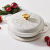  Le Creuset 26m Cast Iron Snowflake Shallow Casserole Dish