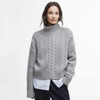 Grey Marl Barbour Womens Beatrix Knitted Jumper Model Front