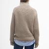 Camel Barbour Womens Rockcliffe Knitted Jumper Model Back