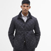 Black Carbon Barbour Mens Lindfield Quilted Jacket Model Front