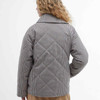 Sky Micro Check Barbour Womens Cassidie Quilt Jacket Model Back