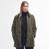 Green Barbour Womens Cornelia Quilt Jacket Model Front