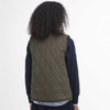 Deep Olive/Ancient Tartan Barbour Womens Cecily Gilet Model Back