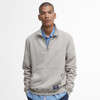 Vintage Khaki Barbour Mens Skipton Relaxed Fit Half Zip Sweatshirt Model Front