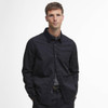 Black Barbour Mens Cole Tailored Fit Poplin Overshirt Model Front