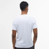 White Barbour Mens Ancroft Tartan T-Shirt Model Back