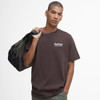 Bitter Chocolate Barbour Mens Thornley Relaxed Fit Graphic T-Shirt Model Front