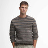 Charcoal Barbour Mens Pateley Crew Neck Sweater Model Front
