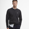 Charcoal Barbour Mens Merino Crew Neck Sweater Model Front