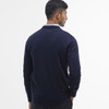 Navy Barbour Mens Merino Crew Neck Sweater Model Back