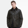 Dundee Tartan Barbour Mens Modern Check Bedale Wax Jacket Front