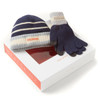 Navy Sealskinz Wereham Waterproof Hat & Gloves Gift Set
