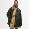 Archive Olive/Ancient Tartan Barbour Womens Raelynn Wax Jacket Model Front