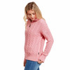 Dusky Pink Schoffel Womens Settle 1/4 Zip Jumper On Model Detail