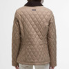 Military Brown Barbour Womens Keeper Wear Quilted Jacket Model Back
