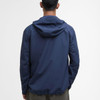 Navy/Bleached Pine Barbour Mens Quay Showerproof Jacket Model Back