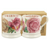 Emma Bridgewater Roses All My Life Set of 2 Half Pint Mugs Boxed