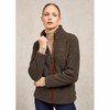 Khaki Borg Holland Cooper Womens Country Borg Fleece Jacket On Model