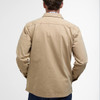 Dark Stone Barbour Mens Lingfield Canvas Overshirt Back