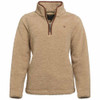 Natural Borg Khaki Borg Holland Cooper Womens Country Borg Fleece Quarter Zip