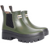 Olive/Black Barbour Womens Halton Chelsea Welly