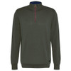 Mid Olive Barbour Mens Bayfield Knitted Half Zip Jumper