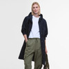 Dark Navy Barbour Womens Evie Showerproof Parka Front