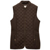 Dark Brown Joules Minx Womens Quilted Gilet On Model