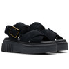 Black Suede Clarks Womens Evamar Wish Sandal
