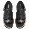 Black Leather Clarks Womens Orianna Twist Sandal Top