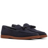 Navy Suede Clarks Mens Torford Tassel Shoe