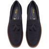 Navy Suede Clarks Mens Torford Tassel Shoe Top